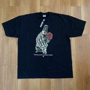 Streetwise Clothing Co Shirt Skeleton Bottle Mens 3XL Black Graphic Streetwear